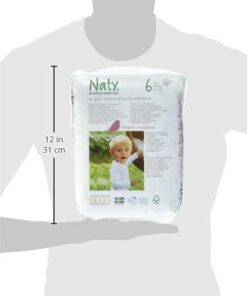 Naty by Nature Babycare Eco-Friendly Premium Disposable Diapers for Sensitive Skin, Size 6, 4 Packs of 18 (72 Count) (Chemical, Chlorine, Perfume Free) 15 314U5f9pL