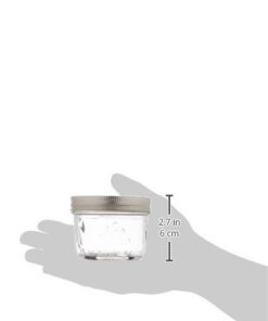 Kerr Wide Mouth Half-Pint Glass Mason Jars 8-Ounces with Lids and Bands 12-Count per Case (1-Case) 32 315EZzKWevL