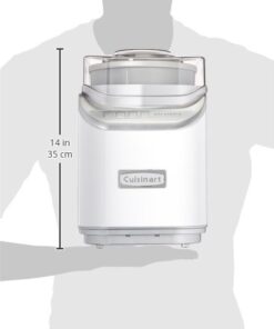 Cuisinart ICE-60WP1 2-Quart Cool Creations Ice Cream, Frozen Yogurt, Gelato and Sorbet Maker, LCD Screen with Countdown Timer, Makes Frozen Treats in 20-Minutes or Less, Stainless Steel/White Ice Cream Maker without Countdown Timer 29 315iSiJwBJL