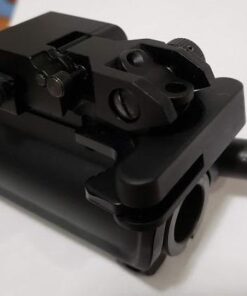 Feyachi Flip Up Iron Sight Front Rear Sight Compatible for Picatinny Rail and Weaver Rail of Rifle, Foldable Sights Black 55 316VcHTXXL