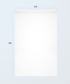Julius Studio 6 x 9 ft. (72 x 108 inch) Pure White Backdrop Screen, 100% Pure Seamless Background, High Density 150 GSM Fabric with Elastic String Clips for Photo Video Streaming Studio, JSAG103 29 316WedzZ2CL