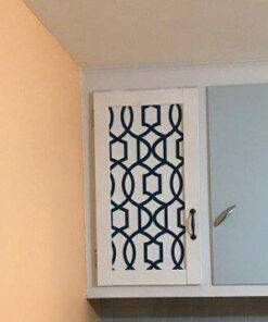 NuWallpaper NU1648 Navy Grand Trellis Peel & Stick Wallpaper, Blue 29 317BOsuHRRL