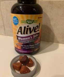 Nature's Way Alive! Women’s 50+ Daily Gummy Multivitamin, Supports Multiple Body Systems*, Supports Healthy Heart, Brain & Bones*, B-Vitamins, Mixed Berry Flavored, 130 Gummies (Packaging May Vary) 130 Count (Pack of 1) 31 319fbwjbcNL 1
