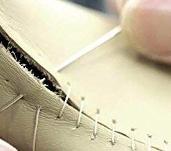 Upholstery Repair Kit with 2 Spools (1 White & 1 Black Spool) and 7 Different Sized Needles | Leather Repair Kit, Furniture, Clothes, Car, Fabric, Couch, Vinyl, Boat, Seat, Carpet, Shoe | Patch Fabric 23 31C3JbwgML