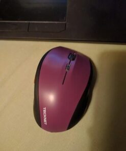 TECKNET Wireless Mouse, 2.4G USB Computer Mouse with 6-Level Adjustable 3200 DPI, 30 Months Battery, Ergonomic Grips, 6 Buttons Portable for PC, Chromebook, Mac - Purple 40 31CaivgGK9L