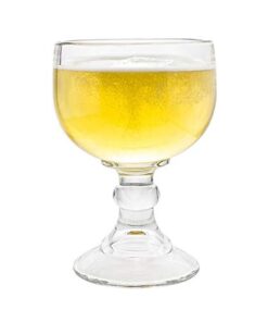 Chefcaptain Schooner Beer Glass - 21.5 Oz Extra Large Goblet Crystal Style ZERO LEAD Shrimp Cocktail, Coronaritas, Margaritas 4 PACK Classic 21.5 OZ 32 31FRy 4ozL