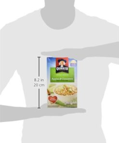 Quaker Instant Oatmeal, Apples & Cinnamon, Breakfast Cereal, 15.1 Ounce, (Pack of 4) Apples and Cinnamon Oatmeal 15.1 Ounce Box 26 31GRy2Ho0ML