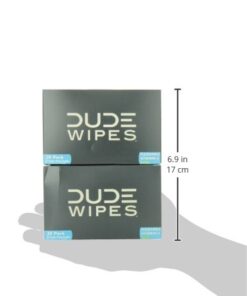 DUDE Wipes - On-The-Go Flushable Wipes - 2 Pack, 60 Wipes - Unscented Extra-Large Individually Wrapped Adult Wet Wipes - Vitamin E & Aloe - Septic and Sewer Safe Fragrance Free 30 Count (Pack of 2) 23 31GhxQm0TRL