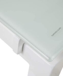 Signature Design by Ashley Baraga Contemporary Glass L-Shaped Home Office Desk, White 43 31HoQaI5ExL