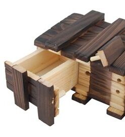 lowpricenice Magic Wooden Box with Extra Secure Secret Drawer, Brown 13 31IVmQBF8cL