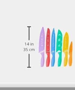 Cuisinart C55-12PR1 12-Piece Printed Color Knife Set with Blade Guards, Multicolored 16 31IjbjJpxnL