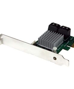 StarTech.com 4 Port PCI Express 2.0 SATA III 6Gbps RAID Controller Card with HyperDuo SSD Tiering - PCIe SATA 3 Controller Adapter (PEXSAT34RH) 4x SATA III 9 31JcLCoRKQL