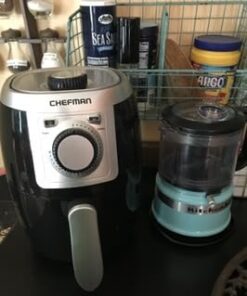 CHEFMAN Small, Compact Air Fryer Healthy Cooking, 2 Qt, Nonstick, User Friendly and Adjustable Temperature Control w/ 60 Minute Timer & Auto Shutoff, Dishwasher Safe Basket, BPA - Free, Black 2 Quart 41 31JyHg1onmL 2