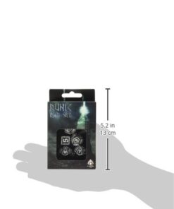 Q-Workshop Runic Dice Black/White (7) Board Game 8 31KMm5ECHCL