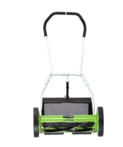 Greenworks 16-Inch Reel Lawn Mower with Grass Catcher 25052,Black/Green, 47"D x 22"W x 29.75"H 16" Reel Mower 36 31KREboYf0L