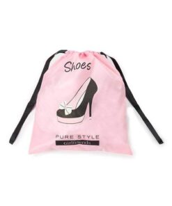 PURE STYLE Girlfriends Women's Travel Drawstring Bag Set Shoe and Laundry One Size Pink/Black 14 31LktRZClVL
