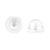 Universal EZback Earring Backs Soft Clear Silicone and Sterling Silver Small 1 Pair Small - 1 Pair