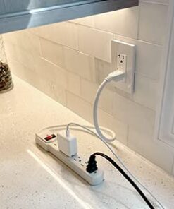 Maxxima 6 Outlet Power Strip Surge Protector - 300 Joules, Features Red On/Off Switch, 4 Pack, Powers Multiple Electronics and Devices Simultaneously, Perfect for Home Appliances - White 10 31MRQBDNkuL