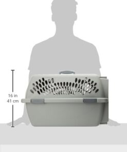 Petmate Pet Porter Fashion Dog Kennel 26", Parisian Blue & Black, for Pets 20-25lbs, Made in USA 26.0"L x 18.6"W x 16.5"H 31 31NEfrpe8wL