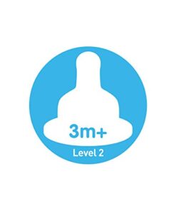 Dr. Brown's Original Wide-Neck Nipple, Level 2 (3m+), 6-Pack 12 31O4fmFI xL