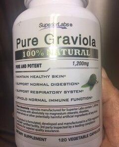 Superior Labs – Pure Natural Graviola NonGMO – 1,200mg, 120 Vegetable Caps– Natural Dietary Soursop Supplement – Healthy Skin & Helps Promotes Cell Growth – Respiratory System - Balanced Mood 30 31P8gs29rLL 1
