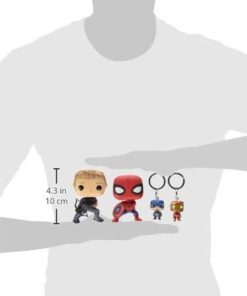 Funko POP Marvel: Civil War Hawkeye Spiderman, Iron Man & Captain America Keychain 29 31PCSIpKAWL