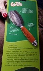 Professional Double Sided Pin & Bristle Brush for Dogs & Cats by GoPets Grooming Comb Cleans Pets Shedding & Dirt for Short Medium or Long Hair 51 31PEQmPwOfL