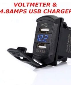 Switchtec 2 3 5 7 Gang Rocker Switch Panel with 4.8 Amps Dual USB Rocker Style Fast Charger with Integrated Voltmeter, Blue Backlit Led, Pre-Wired switches and USB Charger. 21 31PjUMgTBvL