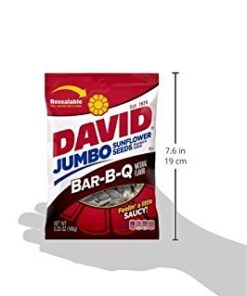 Alternative view of DAVID Roasted and Salted Bar-B-Q Jumbo Sunflower Seeds, 5.25 oz, 12 Pack 5.25 Ounce (Pack of 12)