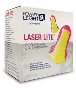 Howard Leight by Honeywell Laser Lite High Visibility Disposable Foam Earplugs, Pink/Yellow , 200-Pairs (LL-1) - 3301105 200 Pair 44 31ThLLheBwL