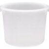 Rubbermaid Commercial Products Plastic Round Food Storage Container for Kitchen/Food Prep/Storing, 6 Quart, White, Container Only (FG572300WHT) 6 Qt.