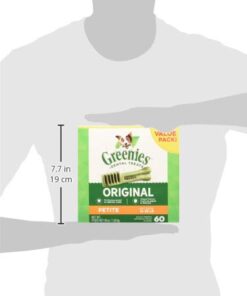GREENIES Original Petite Natural Dog Dental Care Chews Oral Health Dog Treats, 36 oz. Pack (60 Treats) Petite Size (15-25 lb Dog) 60 Count (Pack of 1) 40 31V0 FkjZCL