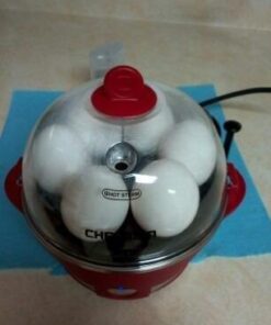 Chefman Electric Egg Cooker Boiler Rapid Poacher, Food & Vegetable Steamer, Quickly Makes Up to 6, Hard, Medium or Soft Boiled, Poaching/Omelet Tray Included, Ready Signal, BPA-Free, Red 38 31VhFMDe4HL 3