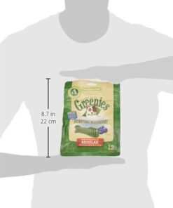 GREENIES Regular Natural Dog Dental Care Chews Oral Health Dog Treats Blueberry Flavor, 12 oz. Pack (12 Treats) 12 Ounce (Pack of 1) 26 31Vu8pAL5TL