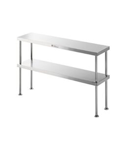 Adjustable Double Overshelf 14 X 72 - Stainless Steel for Work Table