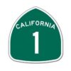 California Route Highway 1 car bumper window sticker 4" x 4" 14 31XwMoEUuyL