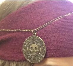 Inspired By Pirates of the Caribbean Movies Cursed Aztec Coin Medallion Necklace Skull Necklace New Version (antique brass color) 11 31cHBNMq6WL