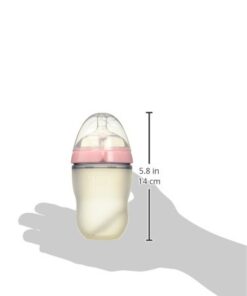 Comotomo Natural Feel Bundle - 2 Items: 8 Ounce Baby Bottle Pink, Extra Pack Medium Flow Nipples 3 31eIZT96LL