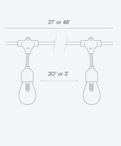 Brightech Ambience Pro Solar Powered Outdoor String Lights, 27 ftCommercial Grade Waterproof Patio Lights, 12 Edison Bulbs, Shatterproof LED Solar Christmas String Lights - 1W LED, Soft White 27 Feet 30 31f8PDsk3RL