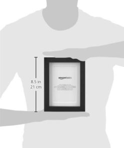 Amazon Basics 5" x 7" Rectangular Photo Picture Frame or 4" x 6" with Mat, 2-Pack, Black 5" x 7" 18 31g4pFVgE4L