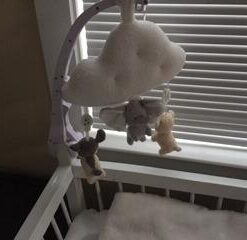 J.L. Childress Crib Mobile Attachment Clamp 18 Inch, Easy Attachment with Rubber Padding, Fits Traditional and Convertible Cribs, White 29 31g9w2fneoL