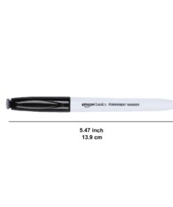 Amazon Basics Fine Point Tip Permanent Markers, Black, 12-Pack 1 Count (Pack of 12) 32 31gnhN6uF0L