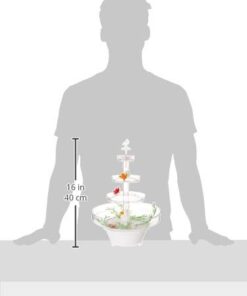Crafts Central Small 13" Inch Lighted Plastic Water Fountain for Weddings, Cake Centerpiece, and Office Decor 18 31hKx9hzctL