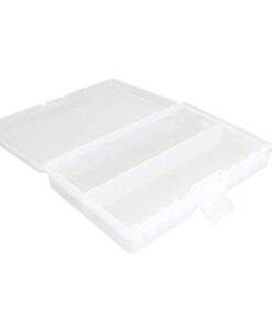 Foto&Tech AA AAA Battery Storage Box, Rechargeable Battery Storage Case Battery Holder Organizer Box Holds 46AA or 64AAA with Hinged Lid Charge Reminder Marking Non-Slip Bottom Sturdy Plastic Clear 13 31iFtie0BCL