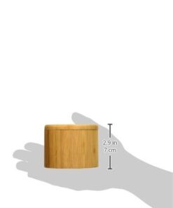 Estilo 2 pc Premium Bamboo Salt and Pepper Bowls, Wooden Spice Containers with Magnetic Swivel Lids, Perfect for Salt, Spice, Sugar, Pepper 2-Pack 24 31ivTSdoLbL