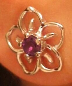 Amazon Collection Sterling Silver Sky Flower Stud Earrings Purple Amethyst 38 31iwpxuzJEL