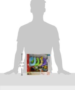 Infantino Stretch & Spiral Activity Toy - Textured Play Activity Toy for Sensory Exploration and Engagement, Ages 0 and Up, Blue Farm, 1 Count (Pack of 1) 23 31jfOjLBR3L