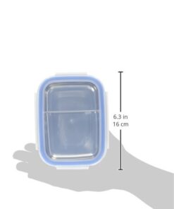 Innobaby Keepin' Fresh Stainless Steel Divided Bento Snack Box with Lid for Kids and Toddlers BPA Free, 11 oz., Blue 22 31kj5kBdNPL