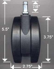 Miracle Caster! Extra Large Chair Wheels. 4" Set of Five. Great for carpet. Replaces chair mat. 14 31kn7KzvRmL