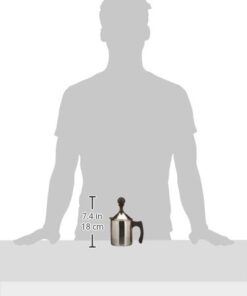 Francois et Mimi Milk and Creamer Frother Coffee Foam Pitcher with Handle and Lid, Stainless Steel, 14-Ounce Capacity, for Cappuccino and More 8 31knDWkmQJL